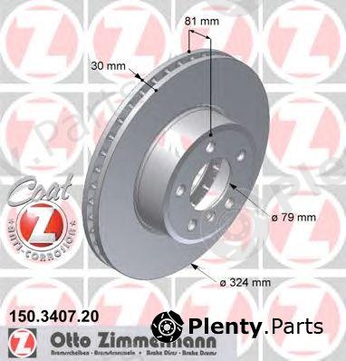  ZIMMERMANN part 150.3407.20 (150340720) Brake Disc