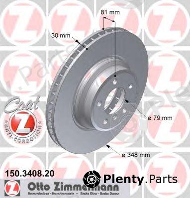  ZIMMERMANN part 150.3408.20 (150340820) Brake Disc