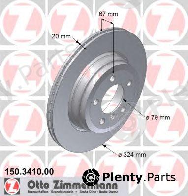  ZIMMERMANN part 150.3410.00 (150341000) Brake Disc