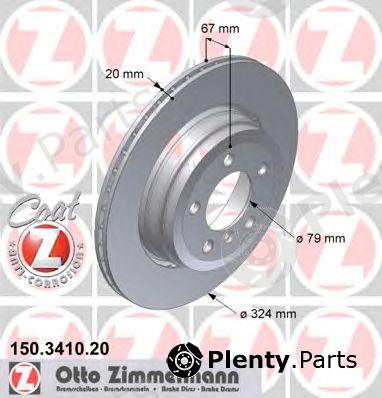  ZIMMERMANN part 150.3410.20 (150341020) Brake Disc