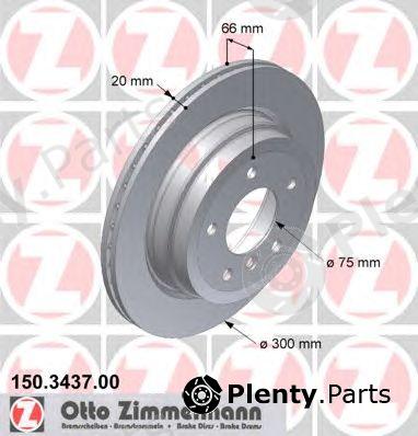  ZIMMERMANN part 150.3437.50 (150343750) Brake Disc