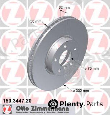  ZIMMERMANN part 150.3447.20 (150344720) Brake Disc