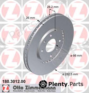  ZIMMERMANN part 180.3012.00 (180301200) Brake Disc