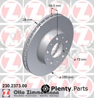  ZIMMERMANN part 230.2373.00 (230237300) Brake Disc