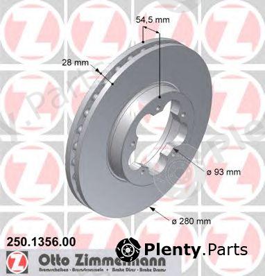  ZIMMERMANN part 250.1356.00 (250135600) Brake Disc