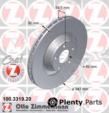 ZIMMERMANN part 100.3319.20 (100331920) Brake Disc