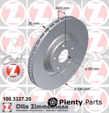 ZIMMERMANN part 100.3327.20 (100332720) Brake Disc