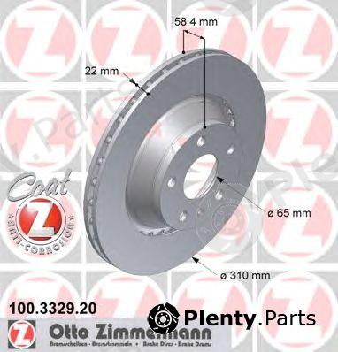  ZIMMERMANN part 100.3329.20 (100332920) Brake Disc