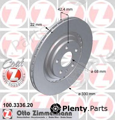  ZIMMERMANN part 100.3336.20 (100333620) Brake Disc