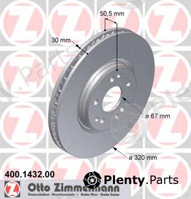  ZIMMERMANN part 400.1432.00 (400143200) Brake Disc