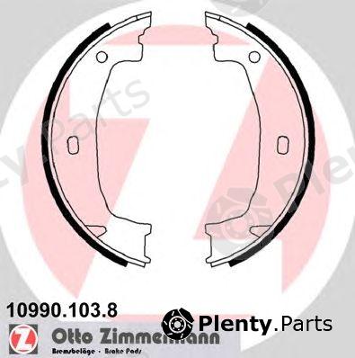  ZIMMERMANN part 10990.103.8 (109901038) Brake Shoe Set, parking brake