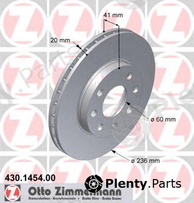  ZIMMERMANN part 430.1454.00 (430145400) Brake Disc