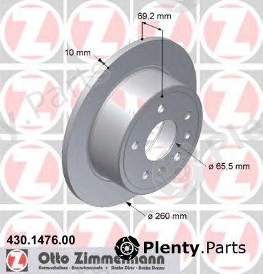  ZIMMERMANN part 430.1476.00 (430147600) Brake Disc