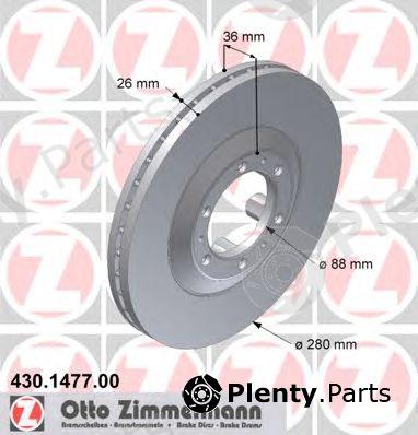  ZIMMERMANN part 430.1477.00 (430147700) Brake Disc