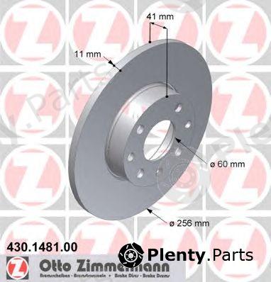  ZIMMERMANN part 430.1481.00 (430148100) Brake Disc