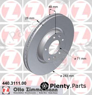  ZIMMERMANN part 440.3111.00 (440311100) Brake Disc