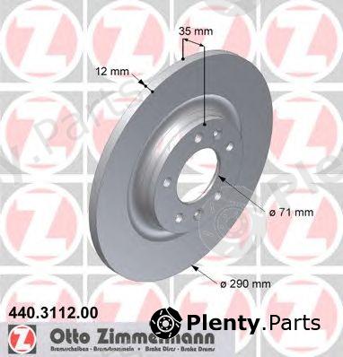  ZIMMERMANN part 440.3112.00 (440311200) Brake Disc