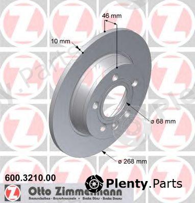  ZIMMERMANN part 600.3210.00 (600321000) Brake Disc