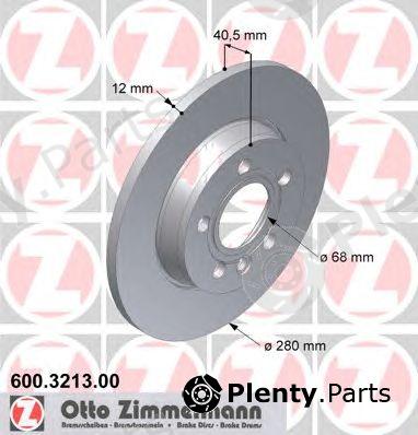  ZIMMERMANN part 600.3213.00 (600321300) Brake Disc