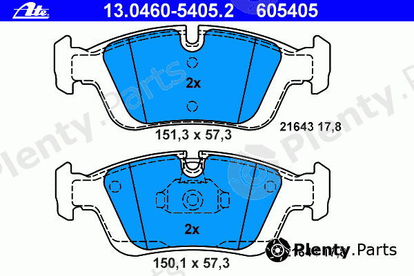  ATE part 13.0460-5405.2 (13046054052) Brake Pad Set, disc brake