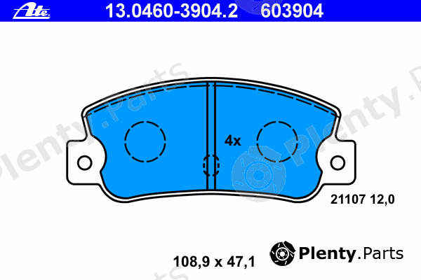  ATE part 13.0460-3904.2 (13046039042) Brake Pad Set, disc brake