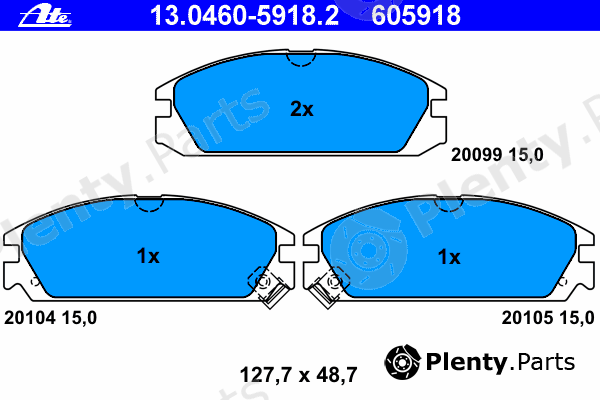  ATE part 13.0460-5918.2 (13046059182) Brake Pad Set, disc brake