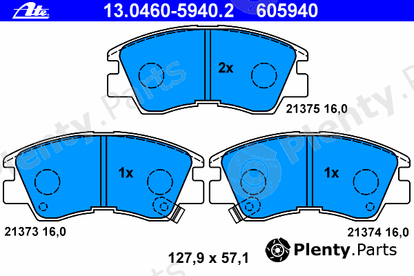  ATE part 13.0460-5940.2 (13046059402) Brake Pad Set, disc brake