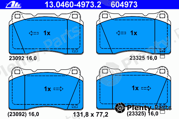  ATE part 13.0460-4973.2 (13046049732) Brake Pad Set, disc brake