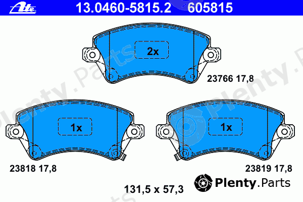  ATE part 13.0460-5815.2 (13046058152) Brake Pad Set, disc brake