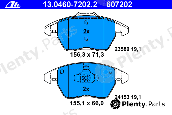  ATE part 13.0460-7202.2 (13046072022) Brake Pad Set, disc brake