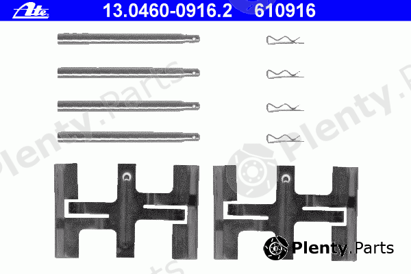  ATE part 13.0460-0916.2 (13046009162) Accessory Kit, disc brake pads