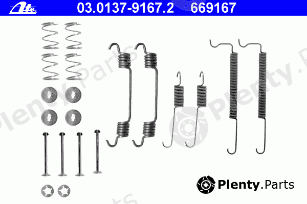  ATE part 03.0137-9167.2 (03013791672) Accessory Kit, brake shoes