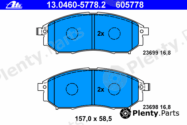  ATE part 13.0460-5778.2 (13046057782) Brake Pad Set, disc brake