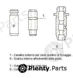  METELLI part 01-S2855 (01S2855) Valve Guides