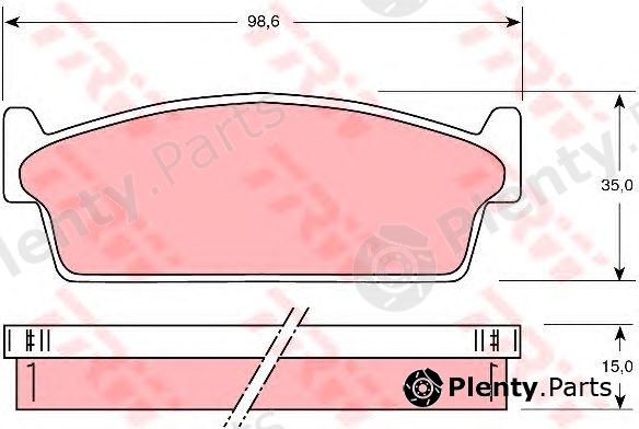  TRW part GDB1021 Brake Pad Set, disc brake