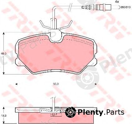  TRW part GDB1039 Brake Pad Set, disc brake