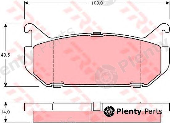  TRW part GDB1140 Brake Pad Set, disc brake