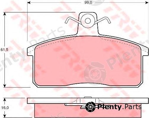  TRW part GDB1165 Brake Pad Set, disc brake