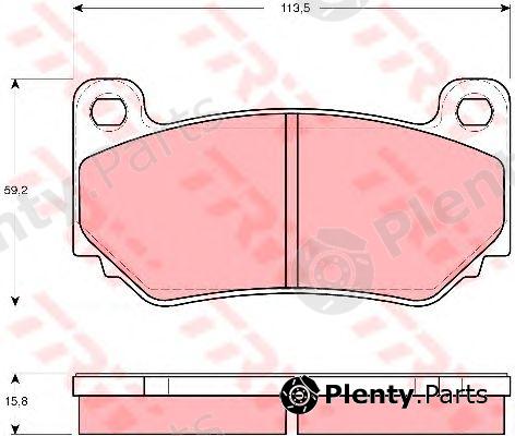  TRW part GDB1568 Brake Pad Set, disc brake