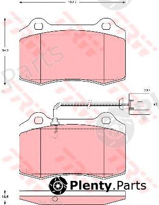  TRW part GDB1644 Brake Pad Set, disc brake