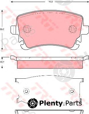  TRW part GDB1661 Brake Pad Set, disc brake