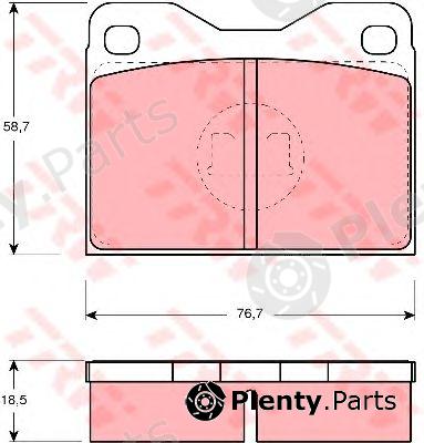  TRW part GDB279 Brake Pad Set, disc brake