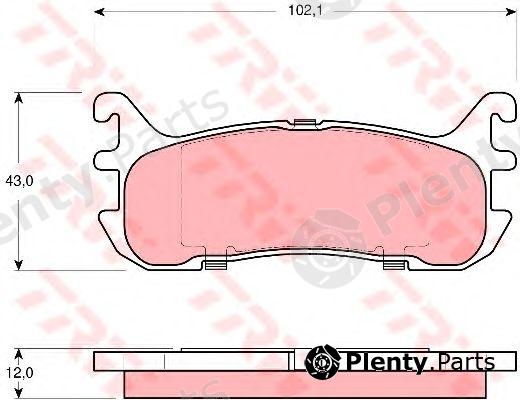  TRW part GDB3319 Brake Pad Set, disc brake