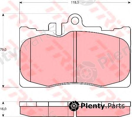  TRW part GDB3322 Brake Pad Set, disc brake