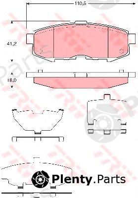  TRW part GDB3406 Brake Pad Set, disc brake