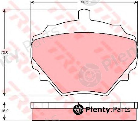  TRW part GDB974 Brake Pad Set, disc brake