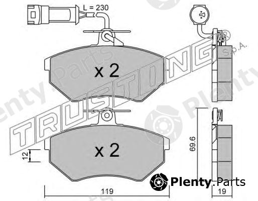  TRUSTING part 052.3 (0523) Brake Pad Set, disc brake