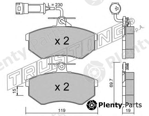  TRUSTING part 151.1 (1511) Brake Pad Set, disc brake