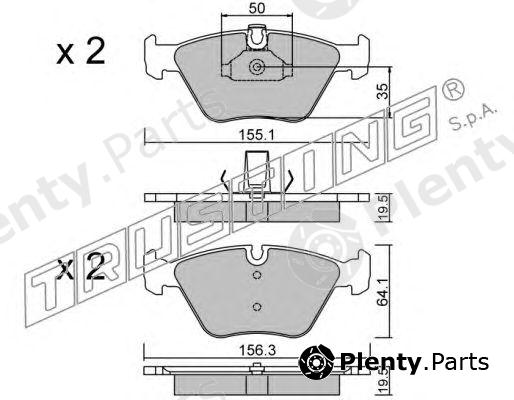  TRUSTING part 216.0 (2160) Brake Pad Set, disc brake