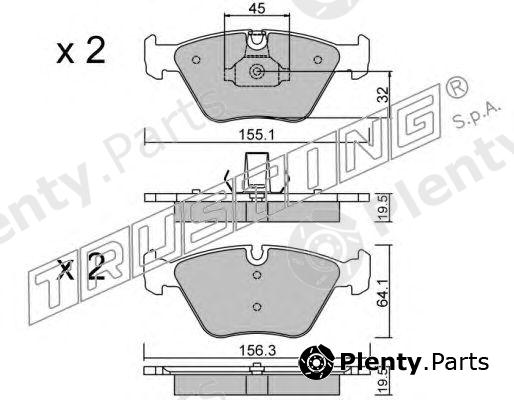  TRUSTING part 216.3 (2163) Brake Pad Set, disc brake